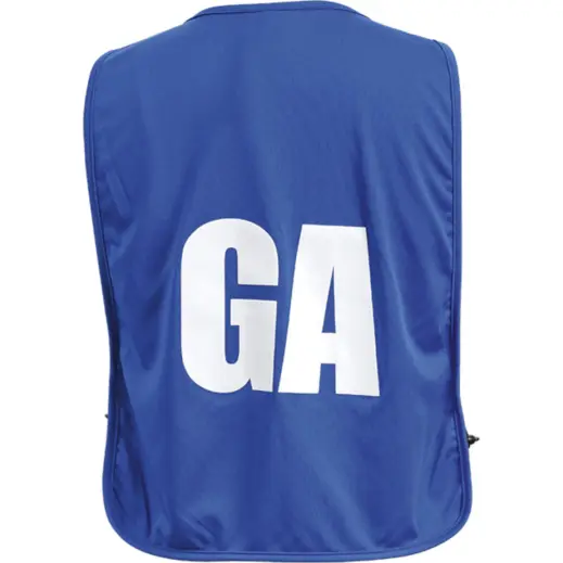 BRT Netball Players Bib Set Of 7 Royal Blue Back